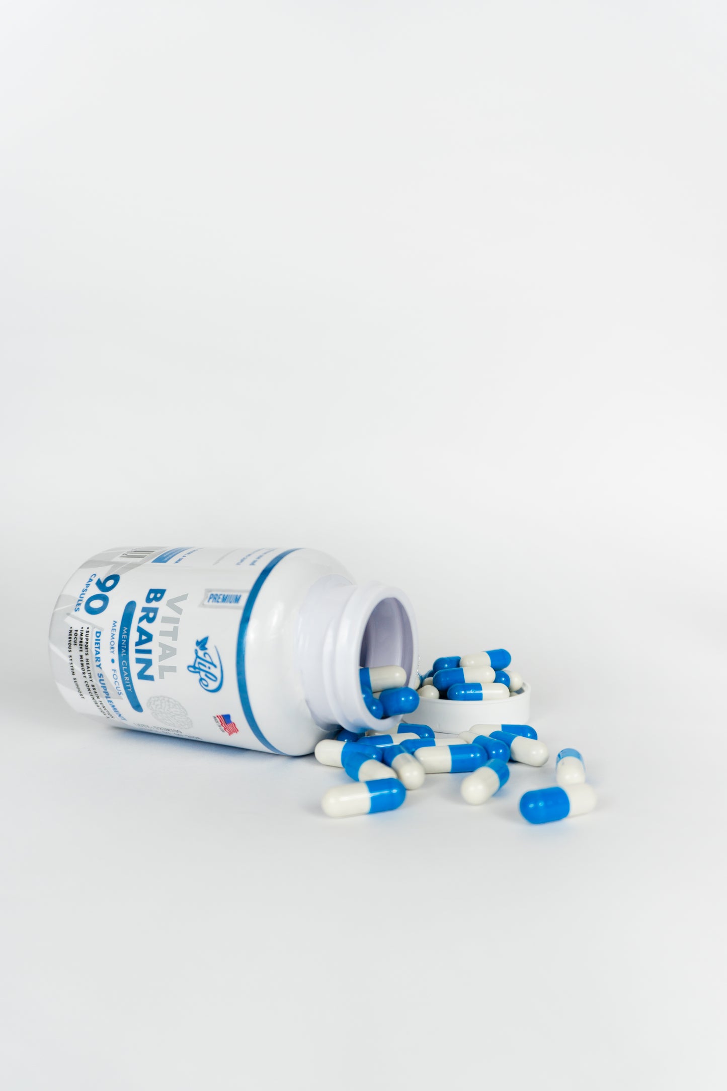 Vital Brain (Vitamina para el Cerebro, Enfoque, Concentración y Memoria)